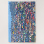 valparaisfarbene Gebäude Puzzle (Vertikal)