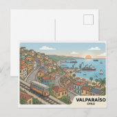 Valparaíso-Ansichtskarte Postkarte (Vorne/Hinten)