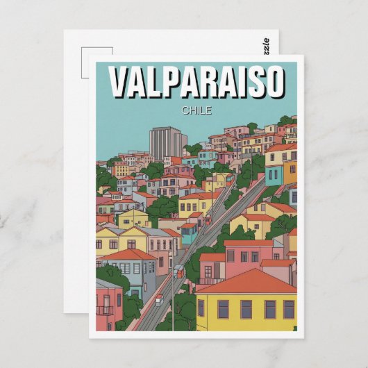 Valparaiso Chile Abstrakte Kunst Postkarte (Vorne/Hinten)