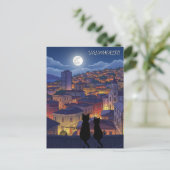 Valparaiso Chile Katzen in der Nacht Postkarte (Stehend Vorderseite)