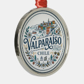 Valparaíso Chile Ornament Aus Metall (Rechts)