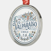 Valparaíso Chile Ornament Aus Metall (Links)
