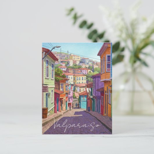 Valparaiso Chile Postkarte (Stehend Vorderseite)