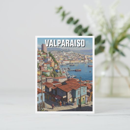 Valparaiso Chile Postkarte (Stehend Vorderseite)