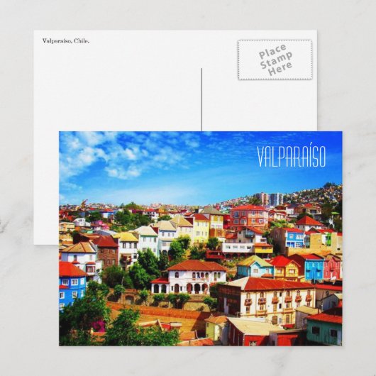 Valparaíso-Chile Postkarte (Vorne/Hinten)