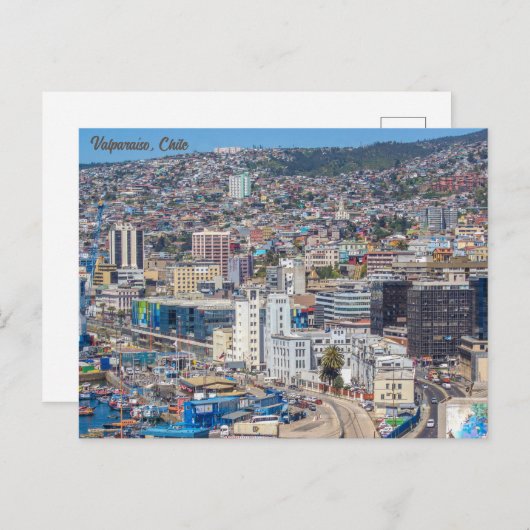 Valparaiso, Chile, Stadtansicht Postkarte (Vorne/Hinten)