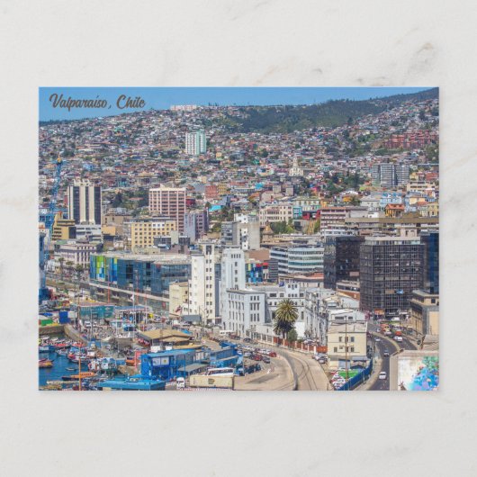 Valparaiso, Chile, Stadtansicht Postkarte (Vorderseite)