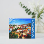 Valparaíso Farben Postkarte (Stehend Vorderseite)