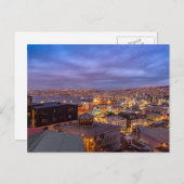 Valparaiso in der Nacht Postkarte (Vorne/Hinten)