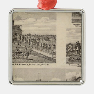 Valparaiso-Stadt-Öffentlichkeits-geordnete Schule Silbernes Ornament