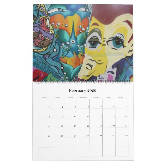 valparaíso Straße Art 2026 groß Kalender (Feb 2026)