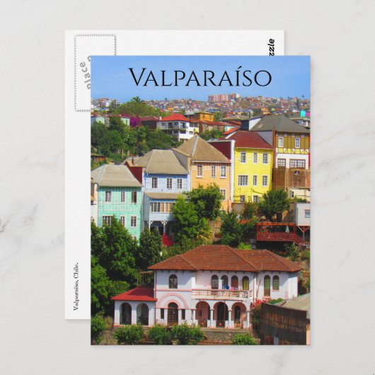 Valparaíso Zuhause Postkarte (Vorne/Hinten)