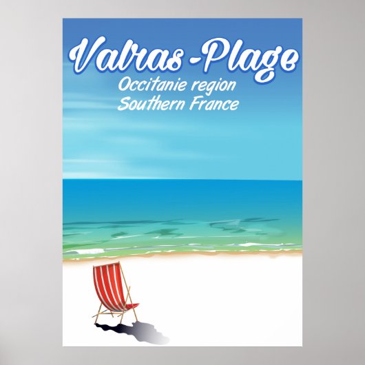 Valras-Plage Frankreich Strandreiseplakat. Poster (Vorne)