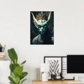 Valtharion Uralter Elfenkönig - Dark Fantasy Poster (Heimbüro)