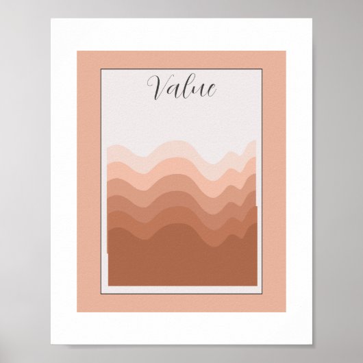 Value Element of Art Poster Pink White Boho Classr (Vorne)