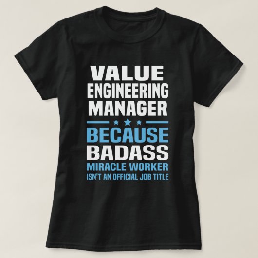 Value Engineering Manager T-Shirt (Design vorne)