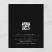 Value Foto Script QR Code Wedding Black Invite Flyer (Hinten)