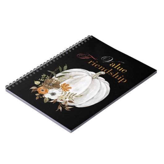 Value Friendship Pumpkin Halloween-Notebook Notizblock (Linke Seite)