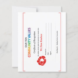 Value Inclusion Certificate 4.5x 5.6 Paper Sheet