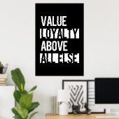 Value Loyalty - Ray Red Poster (Heimbüro)
