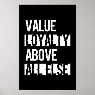 Value Loyalty - Ray Red Poster