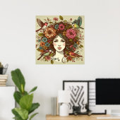 Value Poster Art Print Birds Song im Herbst (Heimbüro)