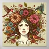 Value Poster Art Print Birds Song im Herbst (Vorne)