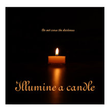 Value Poster Paper Illumine a candle