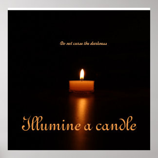 Value Poster Paper Illumine a candle