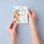 Value Pumpkin Florals Baby Shower Einladung Flyer (Gruppe)