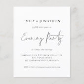 Value Script Wedding Abend Party Einladung Flyer (Vorne)