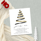 Value Simple Gold Black Tree Weihnachts-Party Flyer