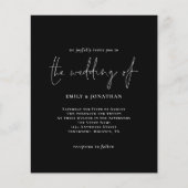 Value Simple White Black QR Code Hochzeit einladen Flyer (Vorne)