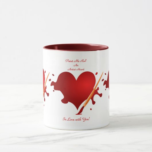 Valuegem eine Künstler-Herz-Tasse Tasse (Zentrum)