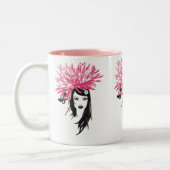 Valuegem Fusha rosa Blumen-Mädchen-Tasse Zweifarbige Tasse (Links)