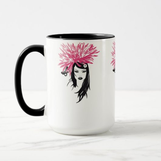 Valuegem rosa Blumen-Mädchen-Tasse Tasse (Links)