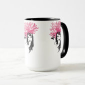 Valuegem rosa Blumen-Mädchen-Tasse Tasse (VorderseiteRechts)