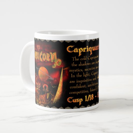 Valxart Capriquarius Capricorn Aquarius Jumbo-Tasse (Vorderseite Links)