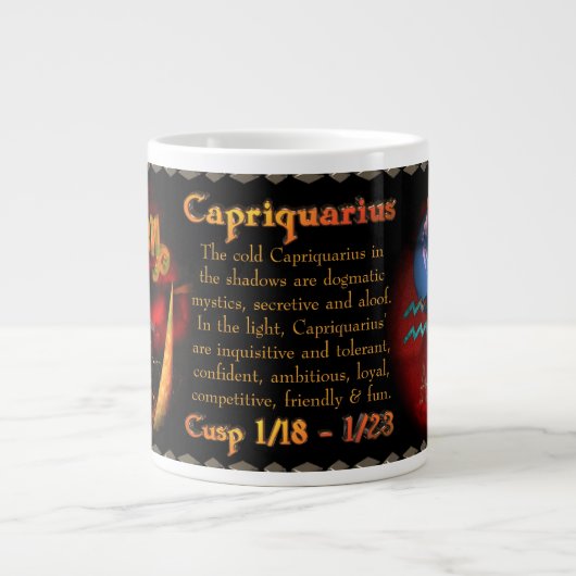 Valxart Capriquarius Capricorn Aquarius Jumbo-Tasse (Vorderseite)