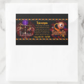 Valxart Gothic zodiac Libra Scorpio-Polster Rechteckiger Aufkleber (Tasche)