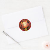 Valxart Leo zodiac Runder Aufkleber (Umschlag)