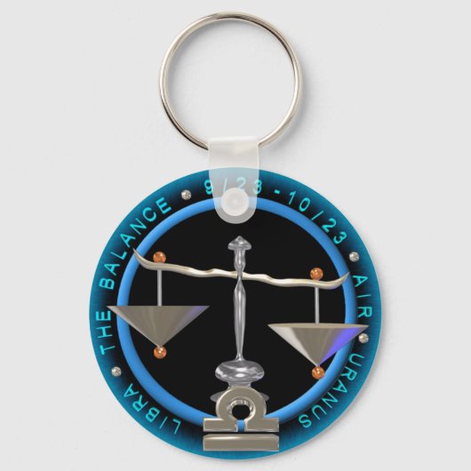 Valxart Libra zodiac Logo Schlüsselanhänger (Vorderseite)