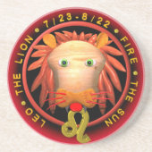 Valxart Löwe runder Untersetzer Tierkreises (Vorne)