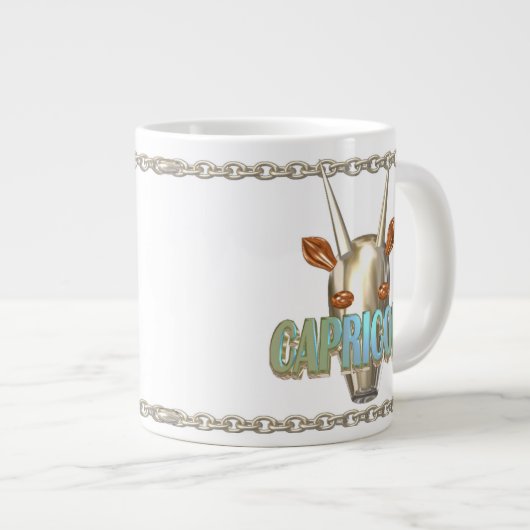 Valxart Skorpions-Steinbocktierkreisfreundschaft Jumbo-Tasse (Vorderseite Rechts)