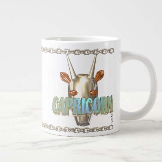 Valxart Skorpions-Steinbocktierkreisfreundschaft Jumbo-Tasse (Rechts)