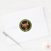 Valxart Taurus zodiac Logo Runder Aufkleber (Umschlag)