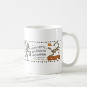 ValxArt Zodiac Skorpion Metallaffe 1980 1920 Kaffeetasse