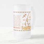 Valxarts hölzerner Stier Tierkreises geborener Mattglas Bierglas (VorderseiteRechts)