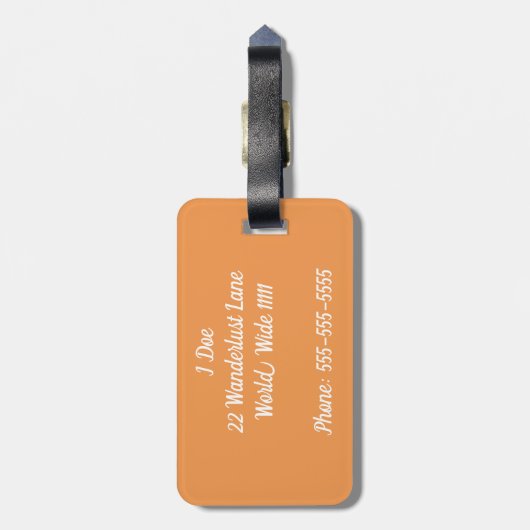 Vamonos-Gepäckmarke Gepäckanhänger (Rückseite vertikal)