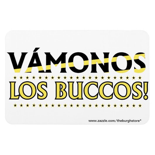 VAMONOS Los Buccos! Magnet mit Adresse XL (Horizontal)